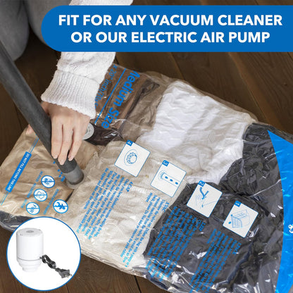 16 Pack Vacuum Storage Bags with Electric Air Pump,4 jumbo, 4 large, 4 midium, 4 small bags