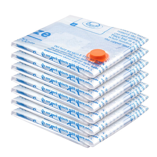 Vacuum Storage Bags 7 Jumbo, Space Saver Sealer Bags, Airtight Compression Bags for Clothes, Pillows, Comforters, Blankets, Bedding